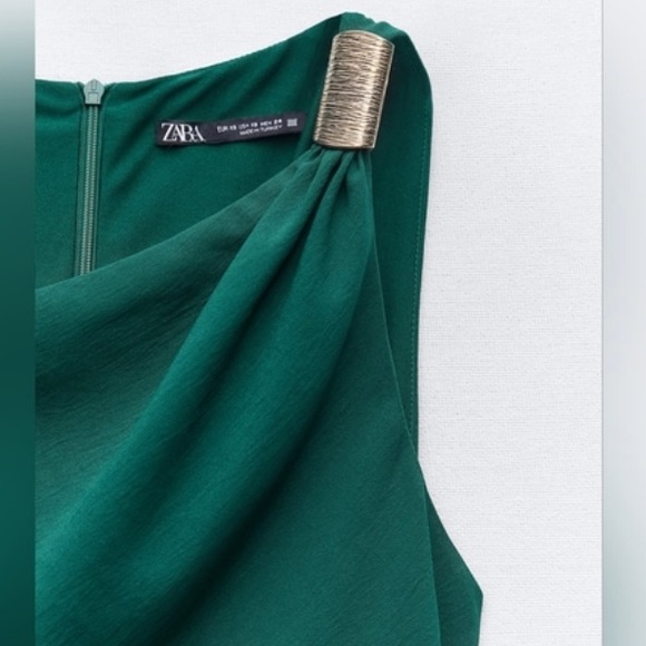 ZARA METAL PIECE ASYMMETRIC DRESS - Picture 7 of 8